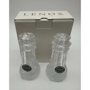 Lenox Crystal Lighthouse Salt And Pepper Shaker Set New Czech Republic
